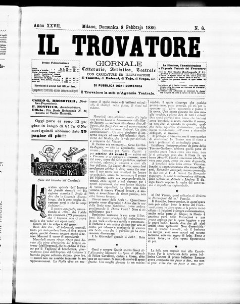 Il trovatore : giornale letterario, artistico, teatrale