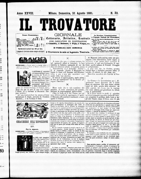 Il trovatore : giornale letterario, artistico, teatrale