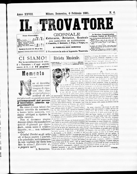 Il trovatore : giornale letterario, artistico, teatrale