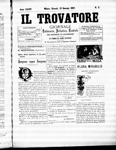 Il trovatore : giornale letterario, artistico, teatrale