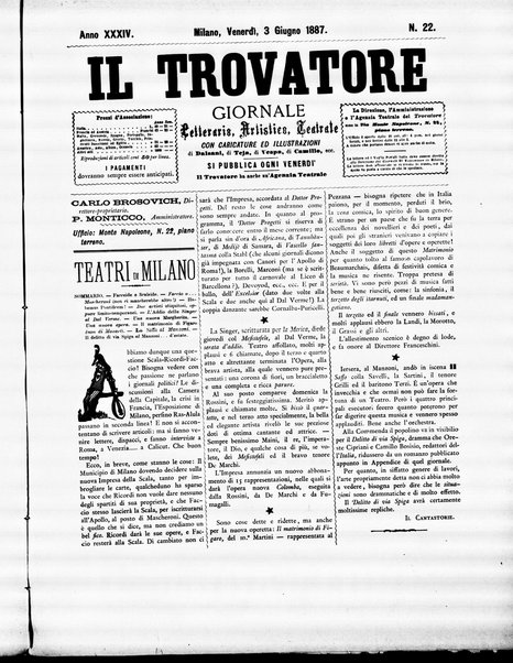 Il trovatore : giornale letterario, artistico, teatrale