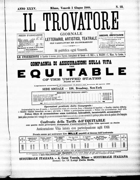 Il trovatore : giornale letterario, artistico, teatrale