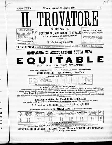 Il trovatore : giornale letterario, artistico, teatrale