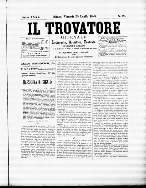 Il trovatore : giornale letterario, artistico, teatrale