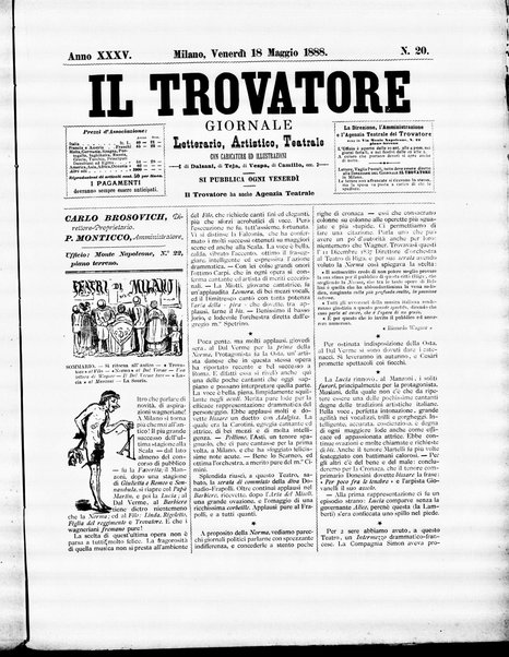 Il trovatore : giornale letterario, artistico, teatrale