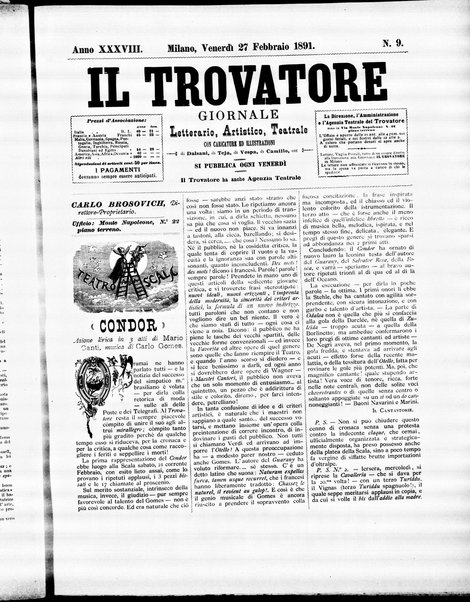 Il trovatore : giornale letterario, artistico, teatrale