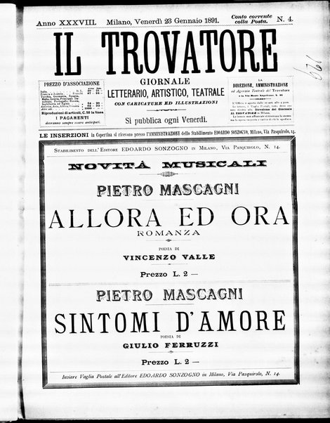 Il trovatore : giornale letterario, artistico, teatrale