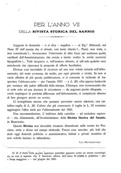 Rivista storica del Sannio