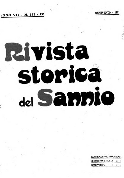 Rivista storica del Sannio