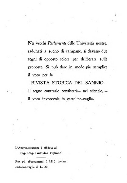 Rivista storica del Sannio