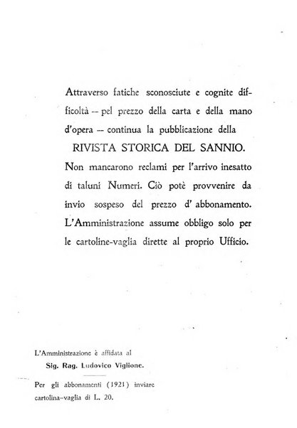 Rivista storica del Sannio