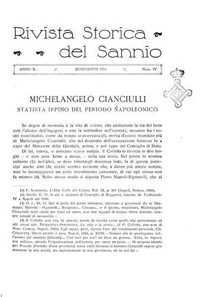 Rivista storica del Sannio