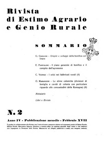 Rivista di estimo agrario e genio rurale