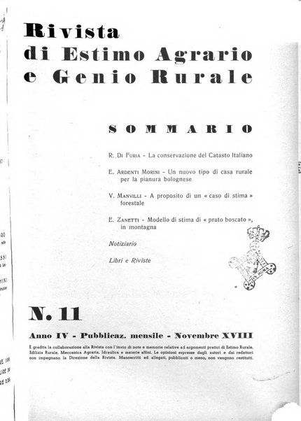 Rivista di estimo agrario e genio rurale