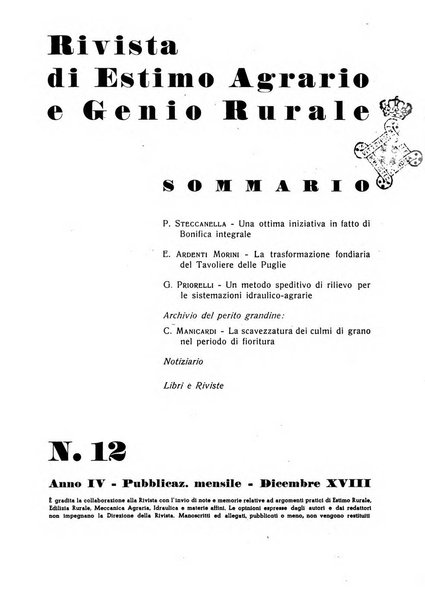 Rivista di estimo agrario e genio rurale