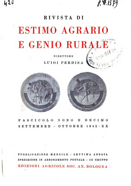 Rivista di estimo agrario e genio rurale