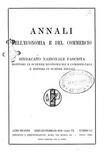 Annali dell'economia e del commercio