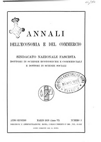 Annali dell'economia e del commercio