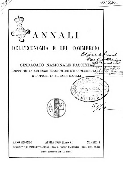 Annali dell'economia e del commercio