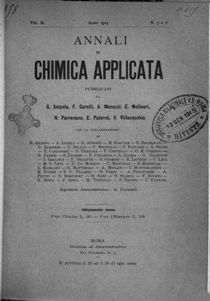 Annali di chimica applicata