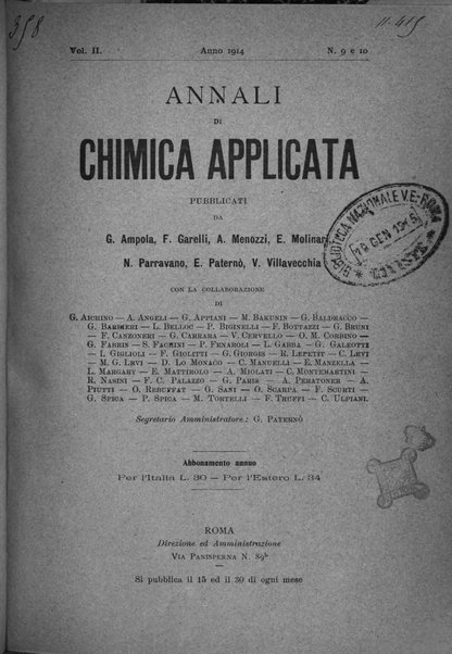 Annali di chimica applicata