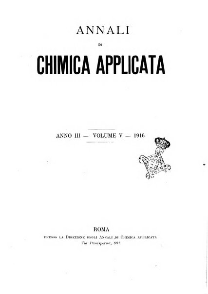 Annali di chimica applicata