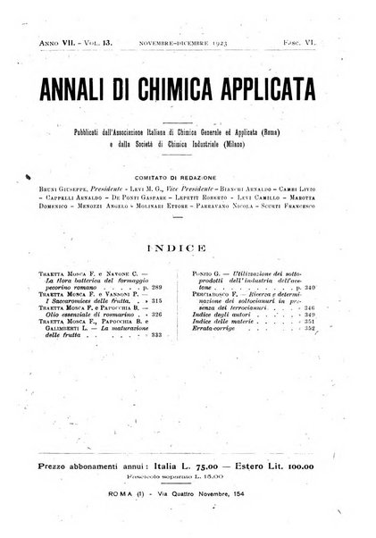 Annali di chimica applicata