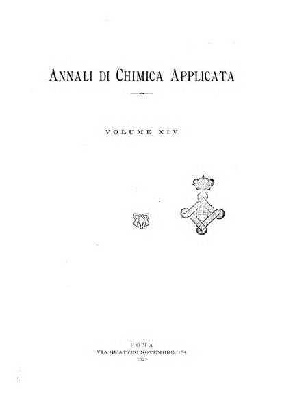 Annali di chimica applicata