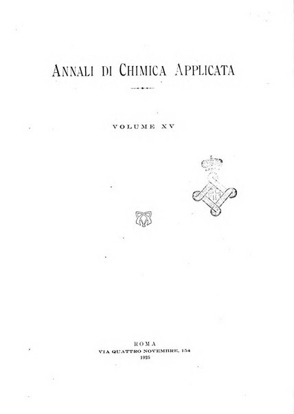 Annali di chimica applicata