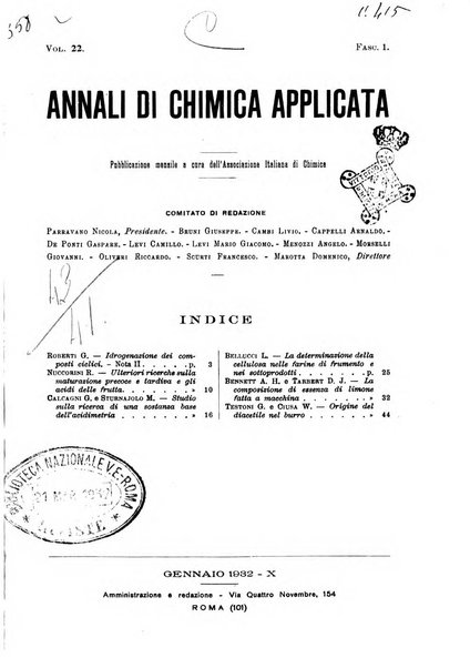 Annali di chimica applicata