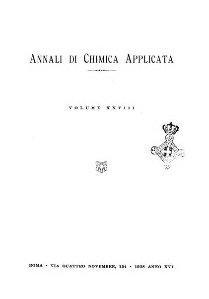 Annali di chimica applicata