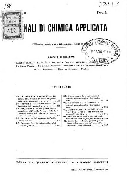 Annali di chimica applicata