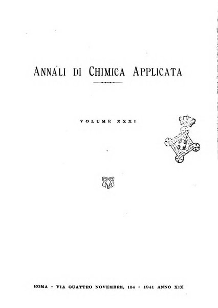 Annali di chimica applicata