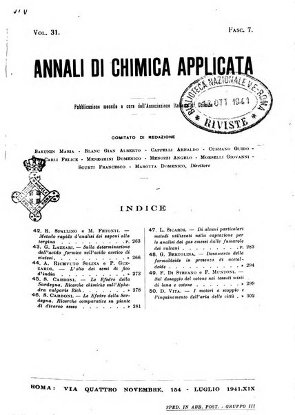 Annali di chimica applicata