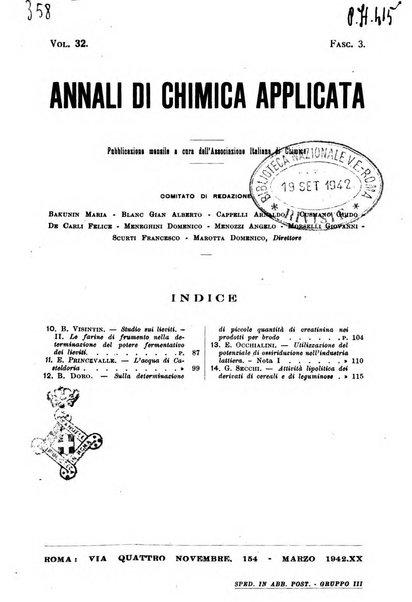 Annali di chimica applicata