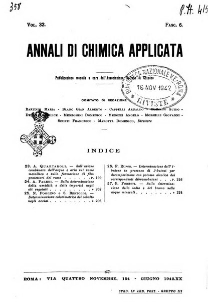 Annali di chimica applicata