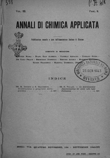 Annali di chimica applicata