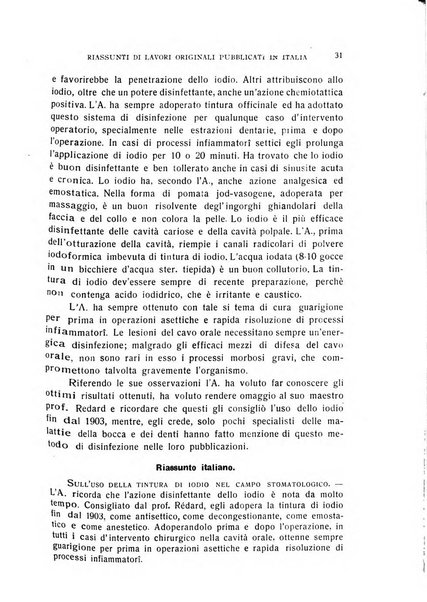 Annali di odontologia periodico mensile