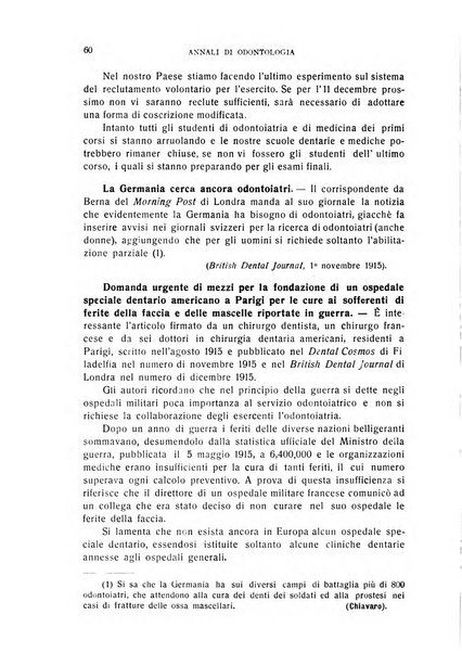 Annali di odontologia periodico mensile