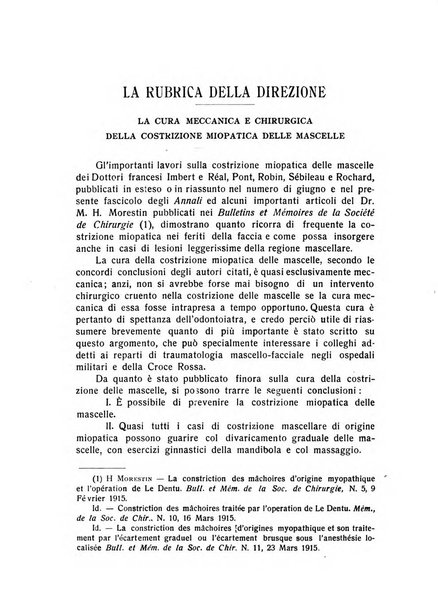 Annali di odontologia periodico mensile