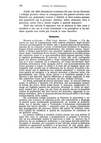 Annali di odontologia periodico mensile