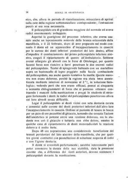 Annali di odontologia periodico mensile