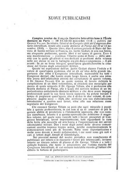 Annali di odontologia periodico mensile