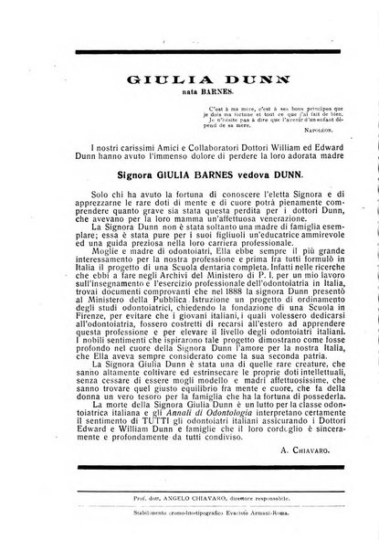 Annali di odontologia periodico mensile