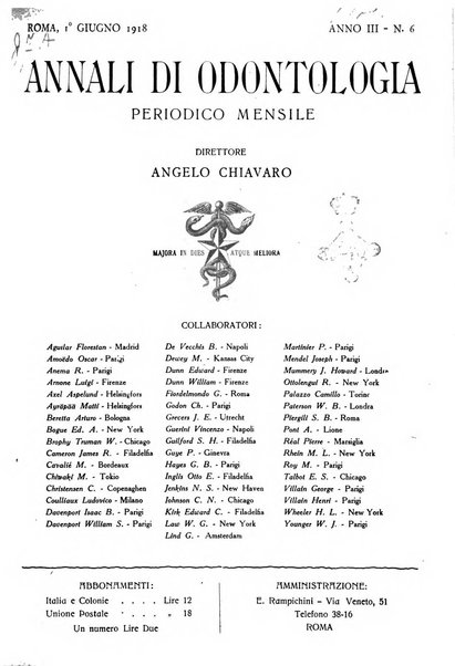 Annali di odontologia periodico mensile