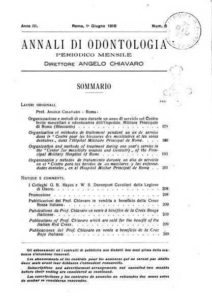 Annali di odontologia periodico mensile