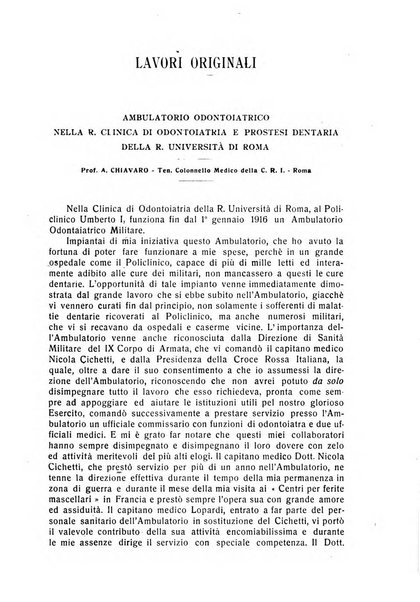 Annali di odontologia periodico mensile