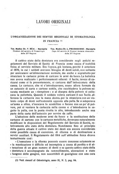 Annali di odontologia periodico mensile