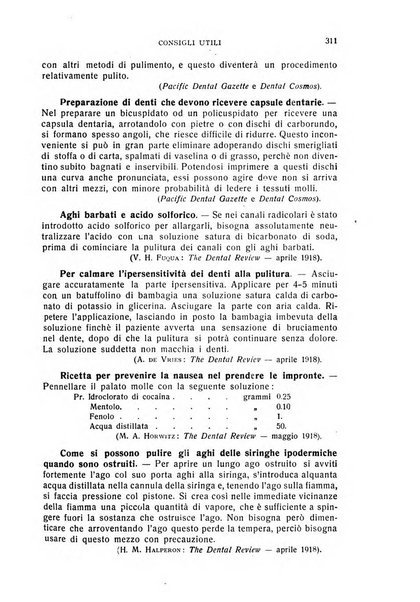 Annali di odontologia periodico mensile