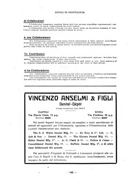 Annali di odontologia periodico mensile